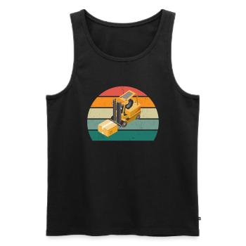 Forklift Driver Forklift Forklift - Men's Premium Organic Tank Top - black - Front - AI Model Male 178 light (178cm)
