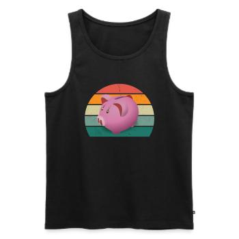 Zaster Moneten Notes Coin Money Virtual Money - Men's Premium Organic Tank Top - black - Front - Michal (187cm)