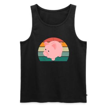 Zaster Moneten Notes Coin Money Virtual Money - Men's Premium Organic Tank Top - black - Front - Michal (187cm)