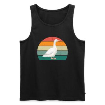 Gänse Vogel Weihnachtsgans Fliegen Vögel Gans - Männer Premium Bio Tank Top - Schwarz - Vorne - AI Model Male 178 light (178cm)