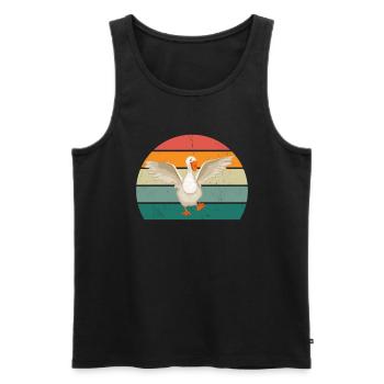 Gänse Vogel Weihnachtsgans Fliegen Vögel Gans - Männer Premium Bio Tank Top - Schwarz - Vorne - AI Model Male 178 light (178cm)