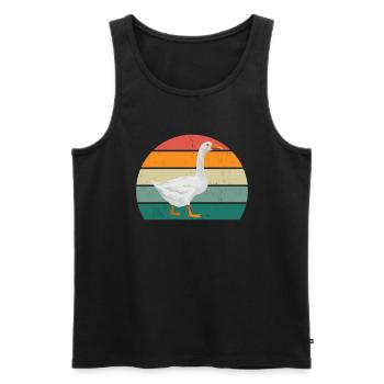 Geese Bird Christmas Goose Flies Birds Goose - Men's Premium Organic Tank Top - black - Front - AI Model Male 178 light (178cm)