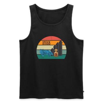 Zaster Moneten Notes Coin Money Virtual Money - Men's Premium Organic Tank Top - black - Front - Michal (187cm)