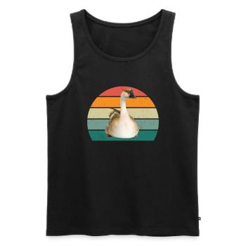 Gänse Vogel Weihnachtsgans Fliegen Vögel Gans - Männer Premium Bio Tank Top - Schwarz - Vorne - AI Model Male 178 light (178cm)