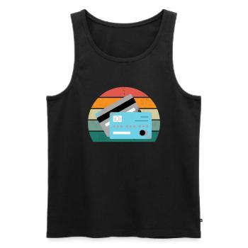 Zaster Moneten Notes Coin Money Virtual Money - Men's Premium Organic Tank Top - black - Front - Michal (187cm)
