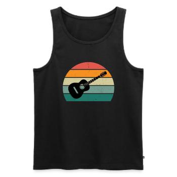 Guitarist Guitarist Guitar Player Bass Guitar - Men's Premium Organic Tank Top - black - Front - Michal (187cm)