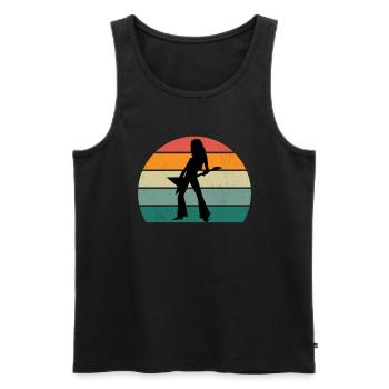 Guitarist Guitarist Guitar Player Bass Guitar - Men's Premium Organic Tank Top - black - Front - Michal (187cm)