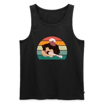 Guitarist Guitarist Guitar Player Bass Guitar - Men's Premium Organic Tank Top - black - Front - Michal (187cm)