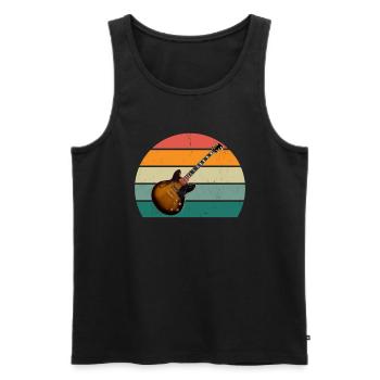 Guitarist Guitarist Guitar Player Bass Guitar - Men's Premium Organic Tank Top - black - Front - Michal (187cm)