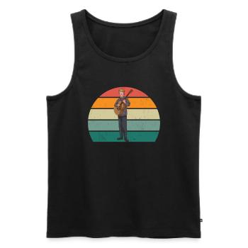 Guitarist Guitarist Guitar Player Bass Guitar - Men's Premium Organic Tank Top - black - Front - Michal (187cm)