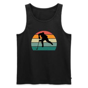 Hockey Player Field Hockey Ice Hockey Puck Hockey - Men's Premium Organic Tank Top - black - Front - Michal (187cm)