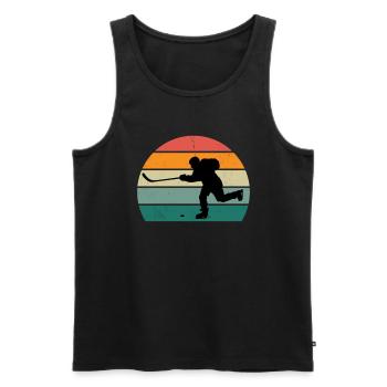 Hockey Player Field Hockey Ice Hockey Puck Hockey - Men's Premium Organic Tank Top - black - Front - Michal (187cm)