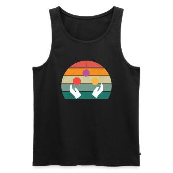 Juggler Juggler Balls Cone Plate Juggling - Men's Premium Organic Tank Top - black - Front - AI Model Male 178 light (178cm)