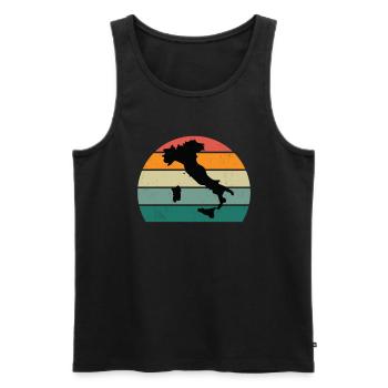 Italiener Italien Rom Turin Neapel Venedig Pasta - Männer Premium Bio Tank Top - Schwarz - Vorne - Michal (187cm)