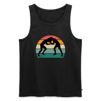 Kampfsportler Kampfsport Judo Aikido Karate Boxen - Männer Premium Bio Tank Top - Schwarz - Vorne - Michal (187cm)