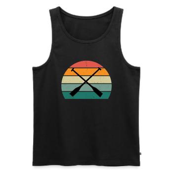 Kanufahrer Kanute Kanufahrt Kajak Slalom Kanu - Männer Premium Bio Tank Top - Schwarz - Vorne - AI Model Male 178 light (178cm)