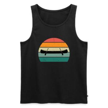 Kanufahrer Kanute Kanufahrt Kajak Slalom Kanu - Männer Premium Bio Tank Top - Schwarz - Vorne - AI Model Male 178 light (178cm)