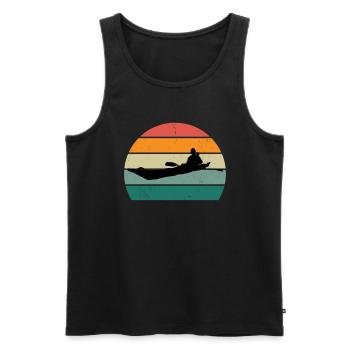 Kanufahrer Kanute Kanufahrt Kajak Slalom Kanu - Männer Premium Bio Tank Top - Schwarz - Vorne - AI Model Male 178 light (178cm)