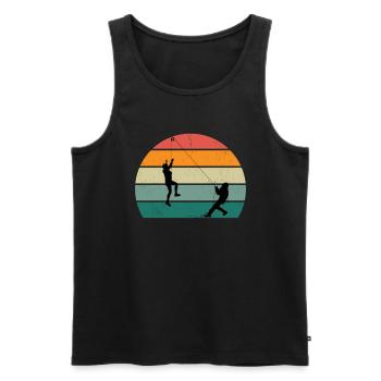 Climber Climber Bouldering Bouldering Climbing - Men's Premium Organic Tank Top - black - Front - AI Model Male 178 light (178cm)