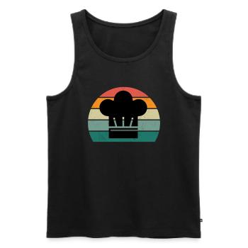 Cook Cook Kitchen Restaurant Bar Bistro - Men's Premium Organic Tank Top - black - Front - AI Model Male 178 light (178cm)