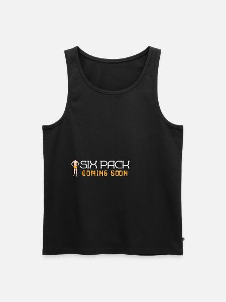 Six Pack Coming Soon 19 - Men's Premium Organic Tank Top - black