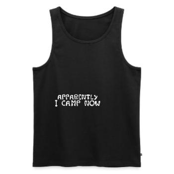 Apparently I Camp Now 7 - Men's Premium Organic Tank Top - black - Front - AI Model Male 178 light (178cm)