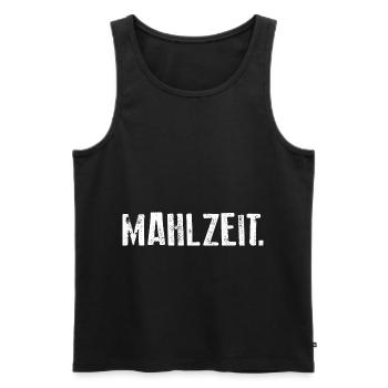 MAHLZEIT - Männer Premium Bio Tank Top - Schwarz - Vorne - Michal (187cm)