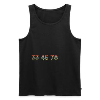 33 45 78 RPM Vinyl Turntable DJ Record Music - Männer Premium Bio Tank Top - Schwarz - Vorne - Michal (187cm)