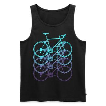 Road Bike Bicycle Cycling Road Cyclist Gift - Men's Premium Organic Tank Top - black - Front - Michal (187cm)