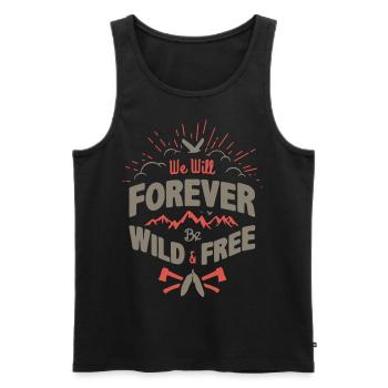 freedom - Men's Premium Organic Tank Top - black - Front - Michal (187cm)