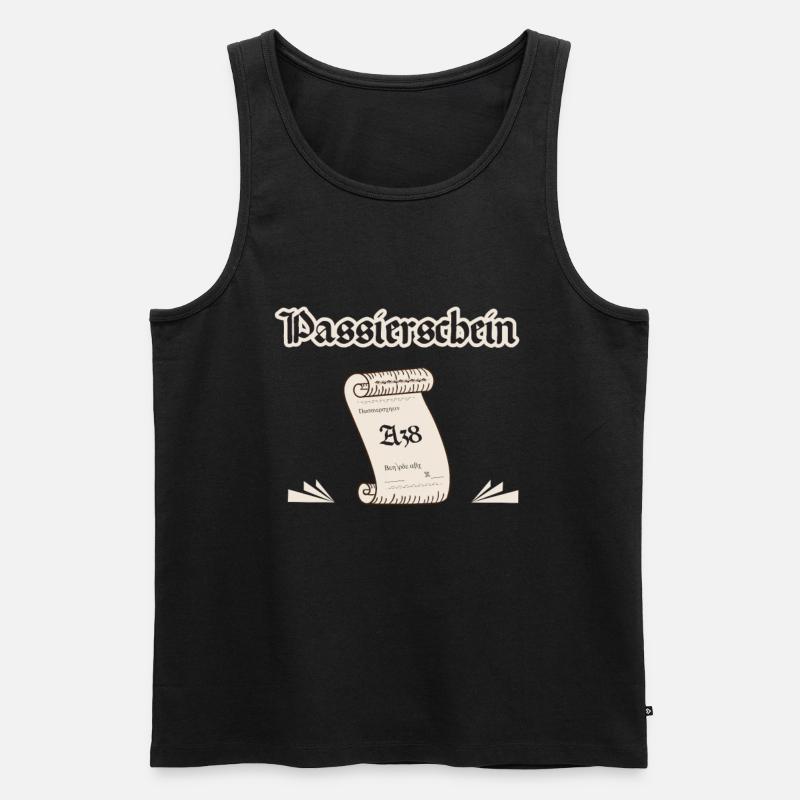 Passierschein A38 - Männer Premium Bio Tank Top - Schwarz