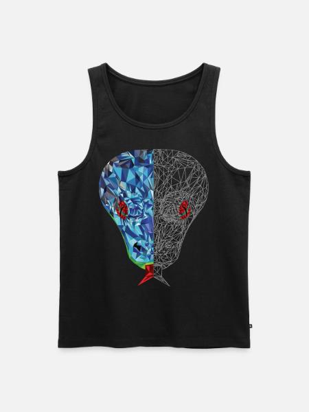 Snake polygon - Men's Premium Organic Tank Top - black