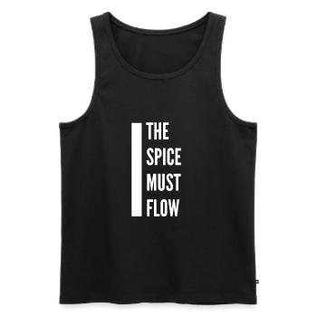The Spice Must Flow - Men's Premium Organic Tank Top - black - Front - AI Model Male 178 light (178cm)