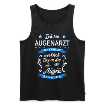 Augenarzt Ophthalmologe Arzt Augen Medizin Student - Männer Premium Bio Tank Top - Schwarz - Vorne - Michal (187cm)