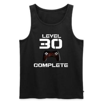 Level 30 Complete - Männer Premium Bio Tank Top - Schwarz - Vorne - AI Model Male 178 light (178cm)