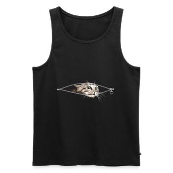 Katze Katzen - Männer Premium Bio Tank Top - Schwarz - Vorne - AI Model Male 178 light (178cm)