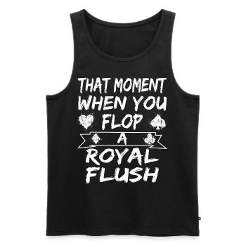 Poker Royal Flush - Männer Premium Bio Tank Top - Schwarz - Vorne - AI Model Male 178 light (178cm)