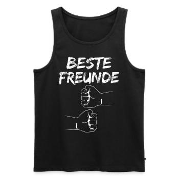 Beste Freunde Bester Freund Freundschaft - Männer Premium Bio Tank Top - Schwarz - Vorne - Michal (187cm)