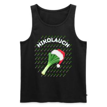 Nikolauch Nikolaus - Männer Premium Bio Tank Top - Schwarz - Vorne - Michal (187cm)
