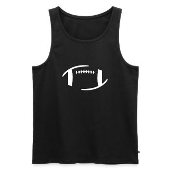 2 moitié de football - Football américain - Débardeur bio Premium Homme - noir - Devant - Michal (187cm)