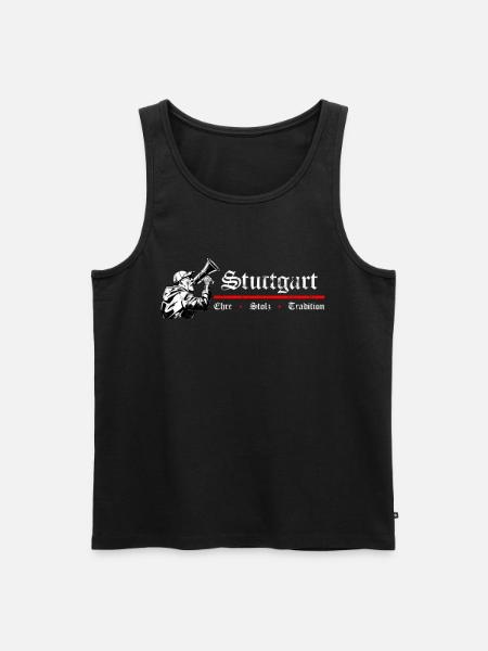 Stuttgart Ehre Stolz Tradition - Fussball Design - Männer Premium Bio Tank Top - Schwarz