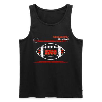 Conception de l’équipe de football américain de Kansas City - Débardeur bio Premium Homme - noir - Devant - Michal (187cm)