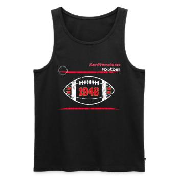 San Francisco American Football Team Design - Men's Premium Organic Tank Top - black - Front - Michal (187cm)