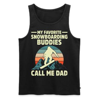 Snowboarding gift idea for snowboarders Snowboar - Men's Premium Organic Tank Top - black - Front - Michal (187cm)