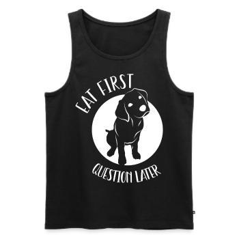 Labrador Geschenkidee für Labrador Retriever Hund - Männer Premium Bio Tank Top - Schwarz - Vorne - Michal (187cm)