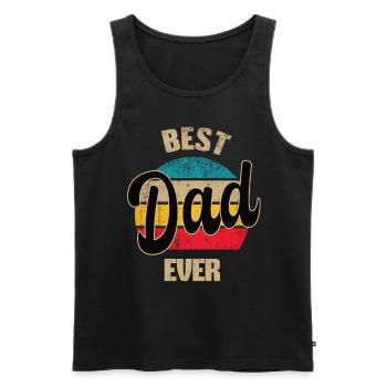 Meilleur papa papa de tous les temps - cadeau rétro - Débardeur bio Premium Homme - noir - Devant - Michal (187cm)
