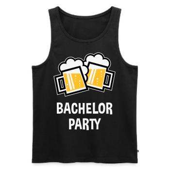 Bachelor Party (Stag Night Bavarian Beer Mugs 3C) - Men's Premium Organic Tank Top - black - Front - Michal (187cm)