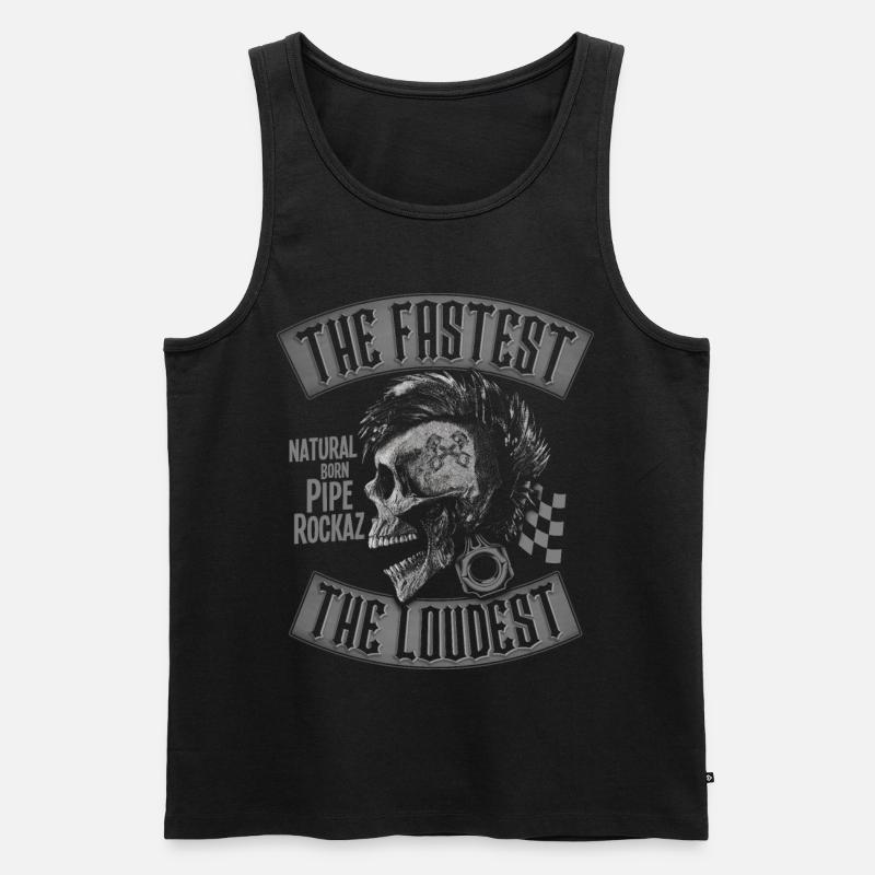 Pipe Rockaz - Männer Premium Bio Tank Top - Schwarz