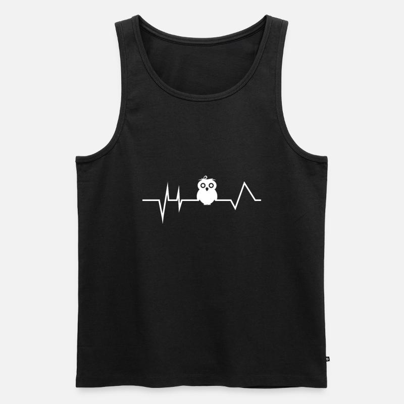 Eule Waldbewohner Eulen - Männer Premium Bio Tank Top - Schwarz