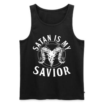Satanism Gifts for Satanists | Satanist 666 - Men's Premium Organic Tank Top - black - Front - AI Model Male 178 light (178cm)